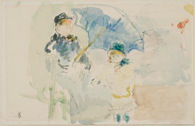 Beach of Nice by Berthe Morisot